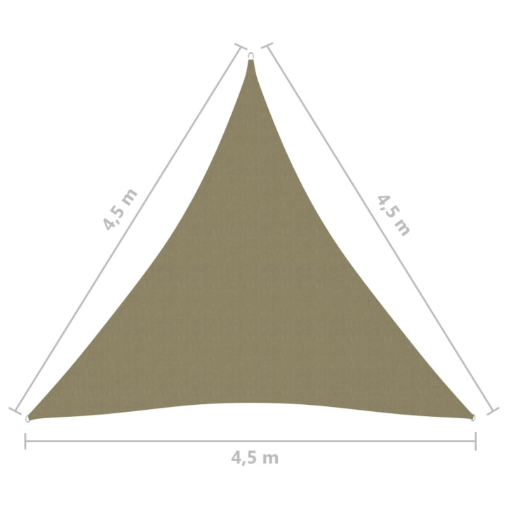 Uždanga nuo saulės, kreminė, 4,5x4,5x4,5m, oksfordo audinys