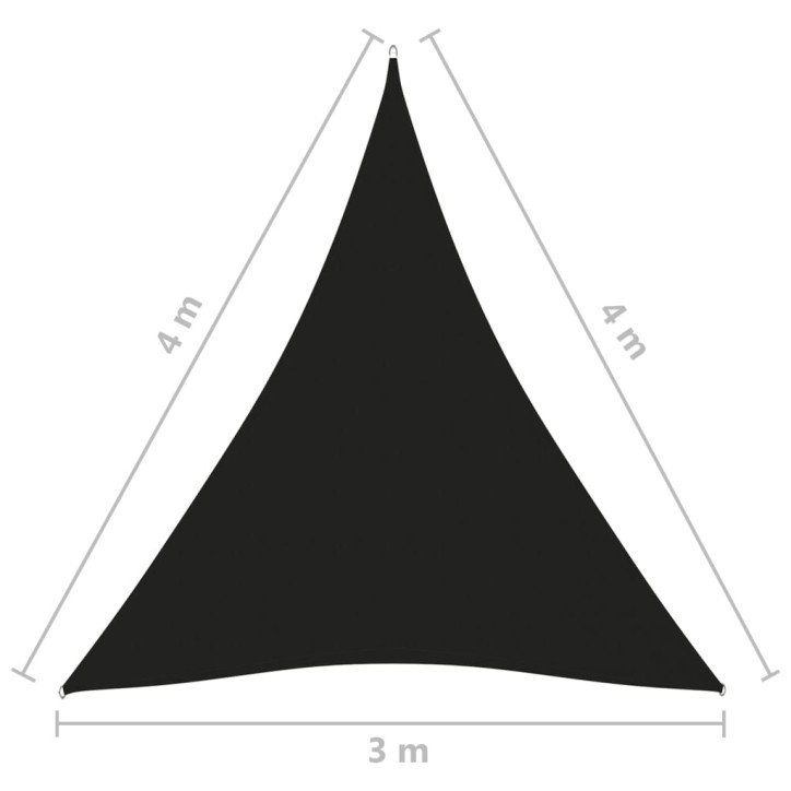 Uždanga nuo saulės, juoda, 3x4x5m, oksfordo audinys, trikampė