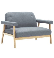 Dvivietė sofa, audinys, šviesiai pilkos spalvos