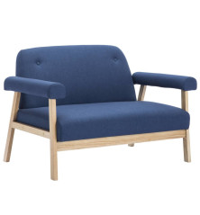 Dvivietė sofa, audinys, mėlyna