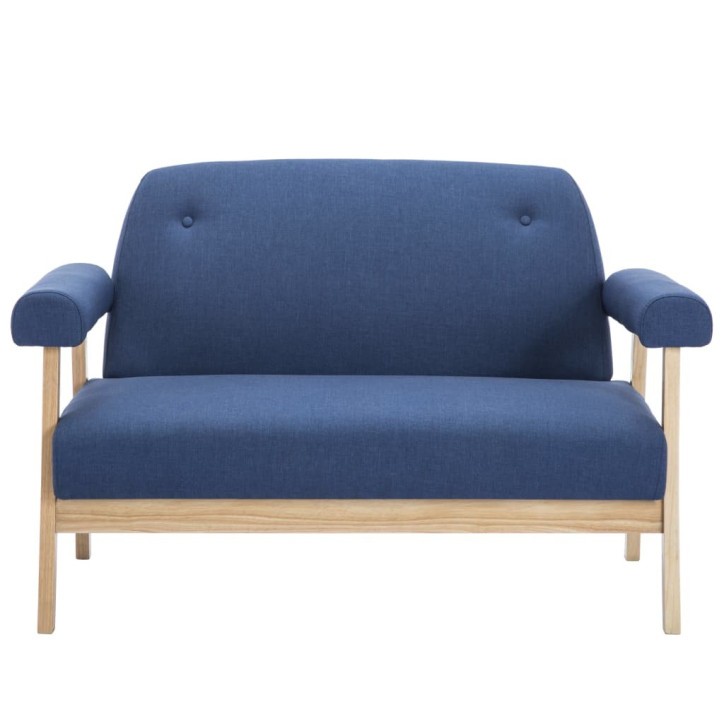 Dvivietė sofa, audinys, mėlyna