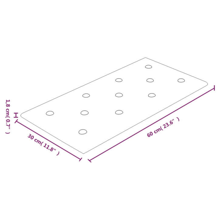 Sienų plokštės, 12vnt., rudos, 60x30cm, dirbtinė oda, 2,16m²