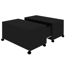 Kavos staliukas, juodos spalvos, 75x75x38cm, MDP