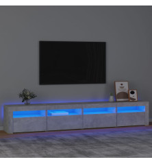 TV spintelė su LED apšvietimu, betono pilka, 240x35x40cm