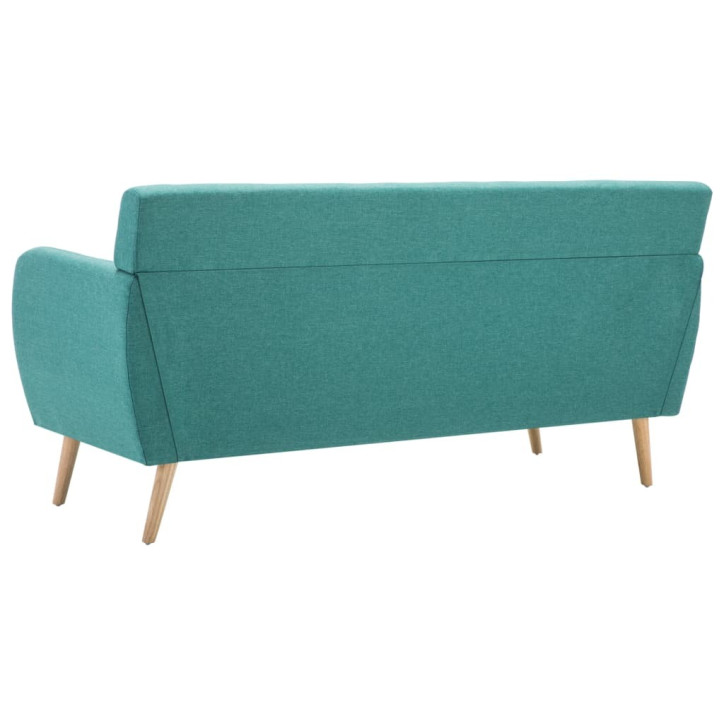 Trivietė sofa, audinio apmušalas, 172x70x82cm, žalia