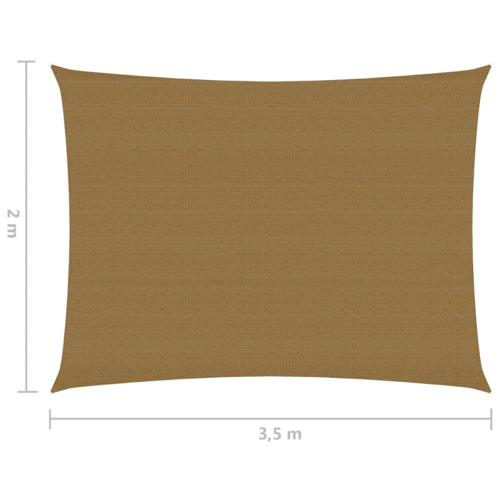 Uždanga nuo saulės, taupe spalvos, 2x3,5m, HDPE, 160g/m²