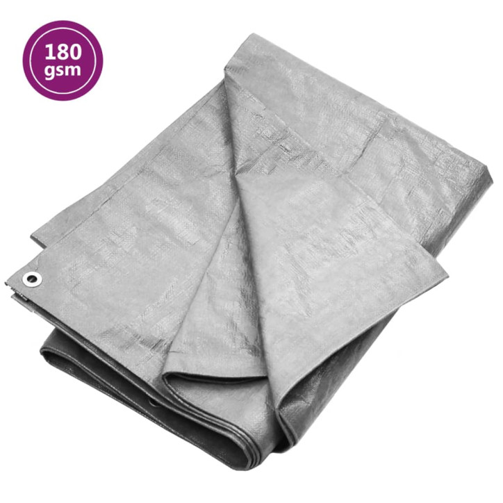 Tentas, pilkos spalvos, 3x4m, 180g/m²