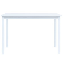 Valgomojo stalas, baltas, 114x71x75cm, kaučiuk. med. masyvas