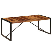 Valgomojo stalas, 200x100x75cm, rausv. dalb. medienos masyvas