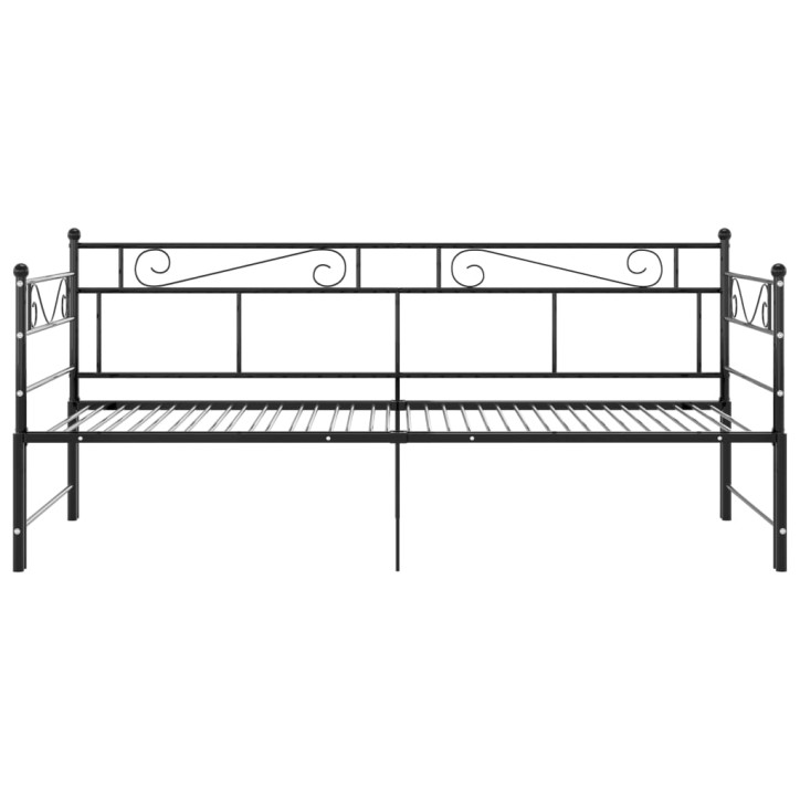 Ištraukiamos sofos-lovos rėmas, juodas, 90x200cm, metalas