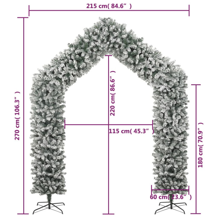 Kalėdinė arka, 270cm, padengta sniegu