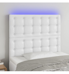 Galvūgalis su LED, baltos spalvos, 90x5x118/128 cm