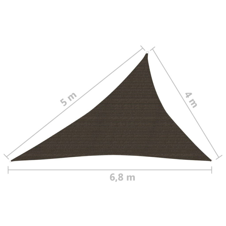 Uždanga nuo saulės, rudos spalvos, 4x5x6,8m, HDPE, 160g/m²