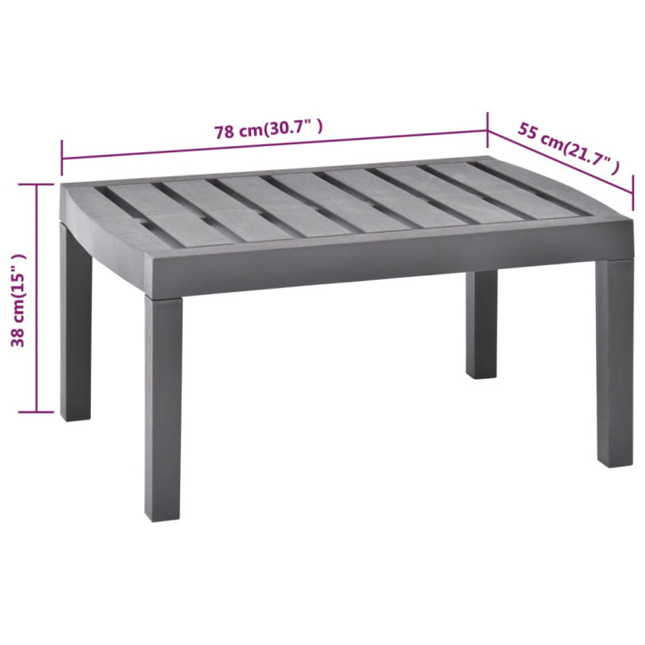 Sodo stalas, moka spalvos, 78x55x38cm, plastikas