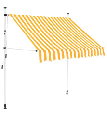 Rankiniu būdu ištraukiama markizė, oranžiniai/balti dryžiai, 200cm