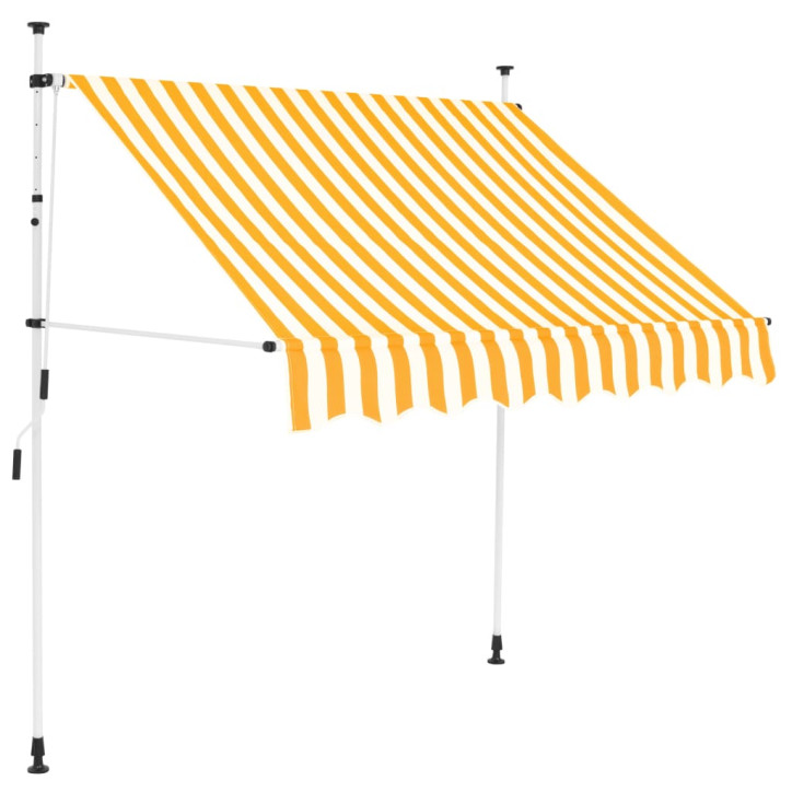 Rankiniu būdu ištraukiama markizė, oranžiniai/balti dryžiai, 200cm