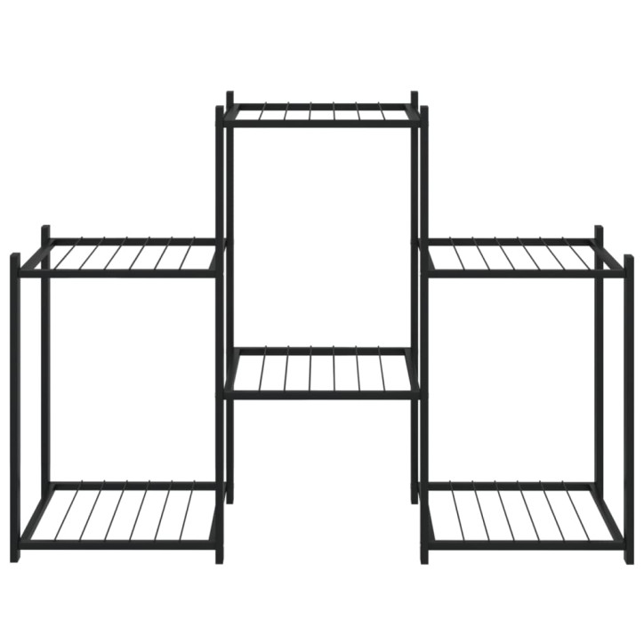 Gėlių stovas, juodos spalvos, 83x25x60cm, geležis