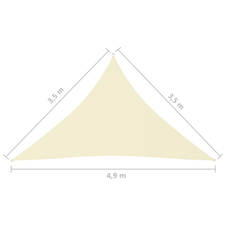 Uždanga nuo saulės, kreminė, 3,5x3,5x4,9m, oksfordo audinys