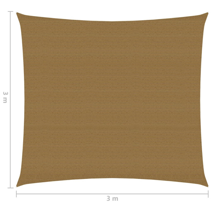 Uždanga nuo saulės, taupe spalvos, 3x3m, HDPE, 160g/m²