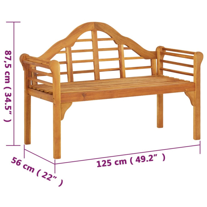 Sodo suoliukas, 125cm, akacijos medienos masyvas