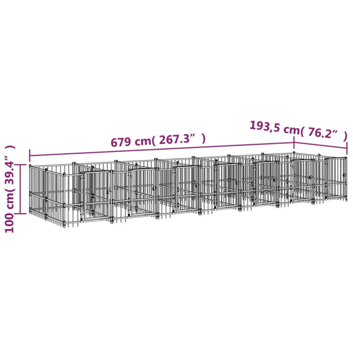 Lauko voljeras šunims, plienas, 13,14m²