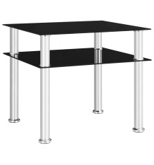Šoninis staliukas, juodas, 45x50x45cm, grūdintas stiklas