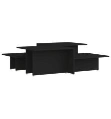 Kavos staliukai, 2vnt., juodi, 111,5x50x33cm, apdirbta mediena