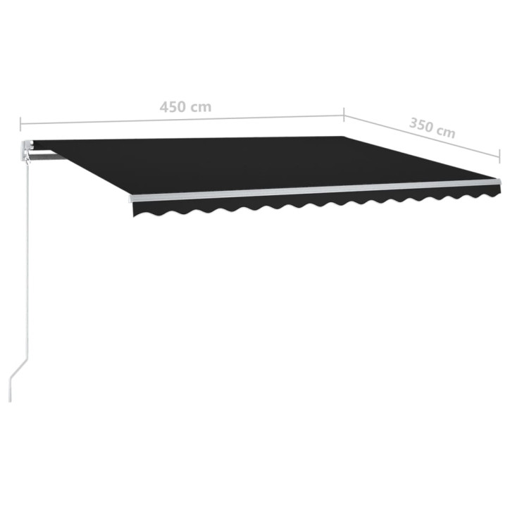 Rankiniu būdu ištraukiama markizė, antracito, 4,5x3,5m