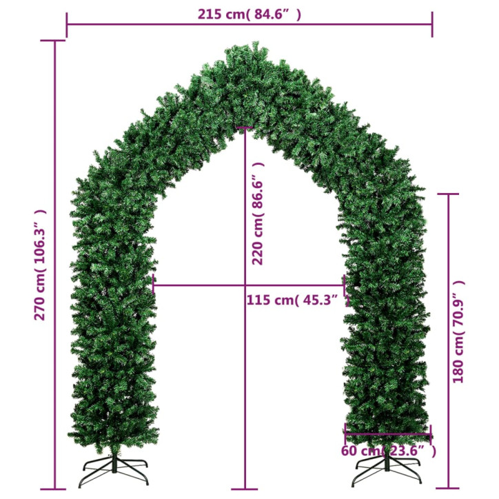 Kalėdinė arka, žalios spalvos, 270cm