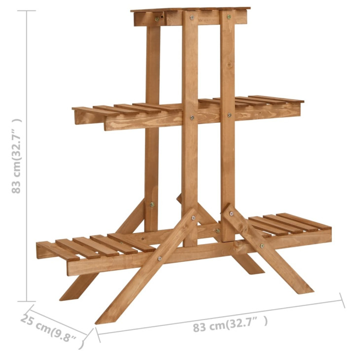 Stovas augalams, 83x25x83cm, eglės mediena