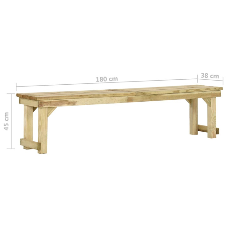 Sodo suoliukas, 180cm, impregnuota pušies mediena