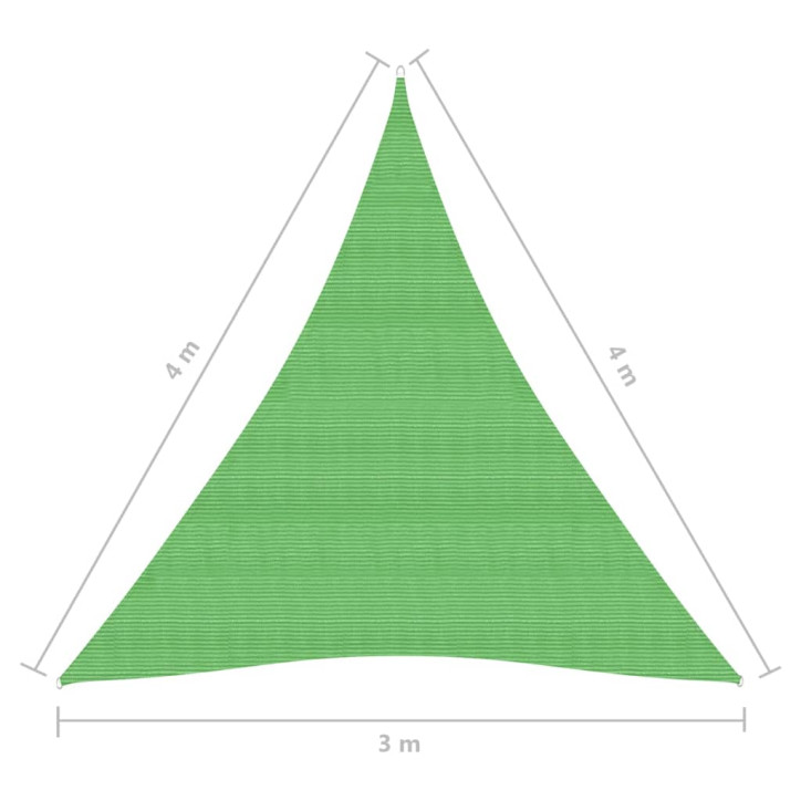 Uždanga nuo saulės, šviesiai žalia, 3x4x4m, HDPE, 160g/m²