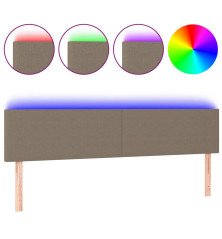 Galvūgalis su LED, taupe spalvos, 200x5x78/88cm, audinys