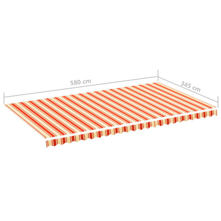 Pakaitinis audinys markizei, geltonos ir baltos spalvos, 6x3,5m