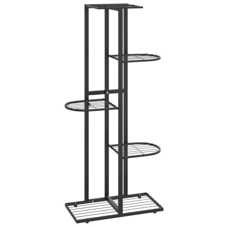 Stovas augalams, 5 lentynos, juodas, 43x22x98cm, metalas