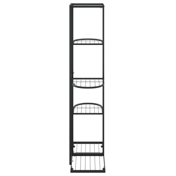 Stovas augalams, 5 lentynos, juodas, 43x22x98cm, metalas