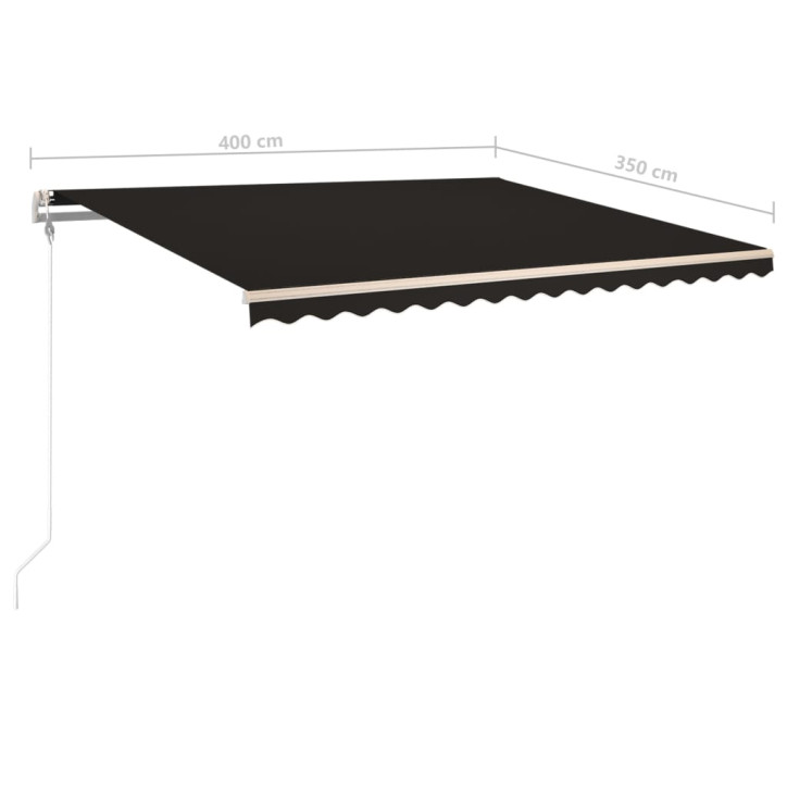 Automatinė markizė su LED/vėjo jutikliu, antracito, 400x350cm