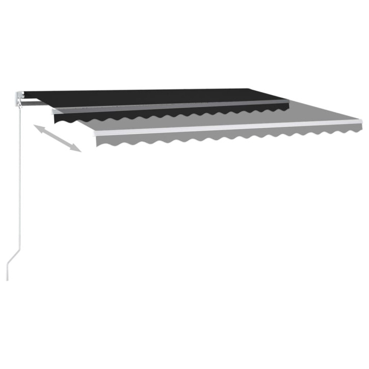 Automatinė markizė su LED/vėjo jutikliu, antracito, 4x3,5m