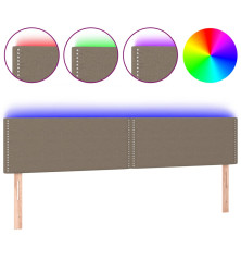 Galvūgalis su LED, taupe spalvos, 200x5x78/88cm, audinys