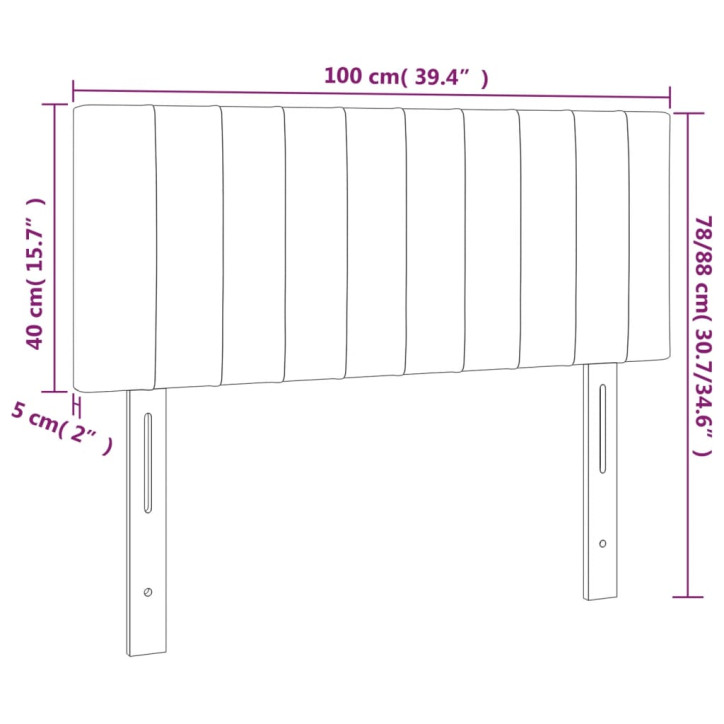 Galvūgalis su LED, taupe spalvos, 100x5x78/88cm, audinys