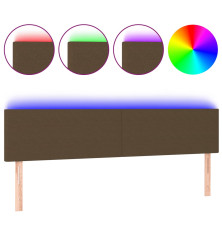 Galvūgalis su LED, tamsiai rudos spalvos, 160x5x78/88cm,audinys