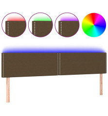 Galvūgalis su LED, tamsiai rudos spalvos, 200x5x78/88cm,audinys