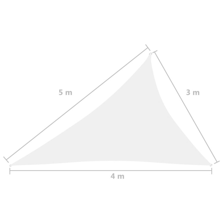 Uždanga nuo saulės, balta, 3x4x5m, oksfordo audinys, trikampė