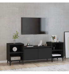 Televizoriaus spintelė, juodos spalvos, 160x35x55cm, mediena