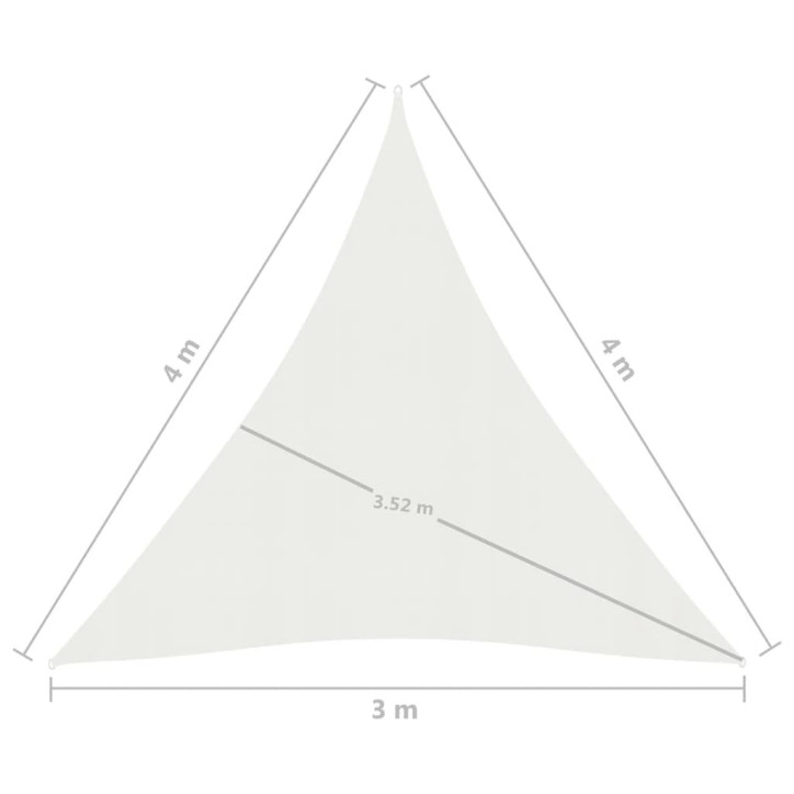 Uždanga nuo saulės, baltos spalvos, 3x4x4m, HDPE, 160g/m²