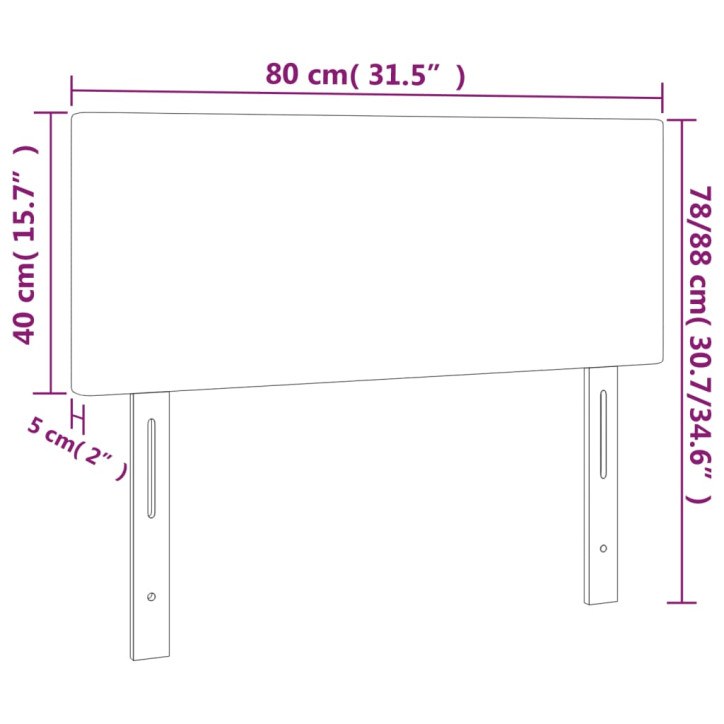 Galvūgalis su LED, mėlynos spalvos, 80x5x78/88cm, audinys