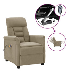 Elektrinis masažinis krėslas, šviesiai pilka, dirbtinė oda