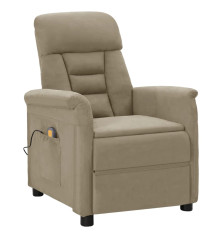 Elektrinis masažinis krėslas, šviesiai pilka, dirbtinė oda