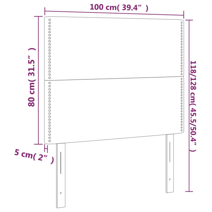 Galvūgalis, 2vnt., juodos spalvos, 100x5x78/88 cm, dirbtinė oda