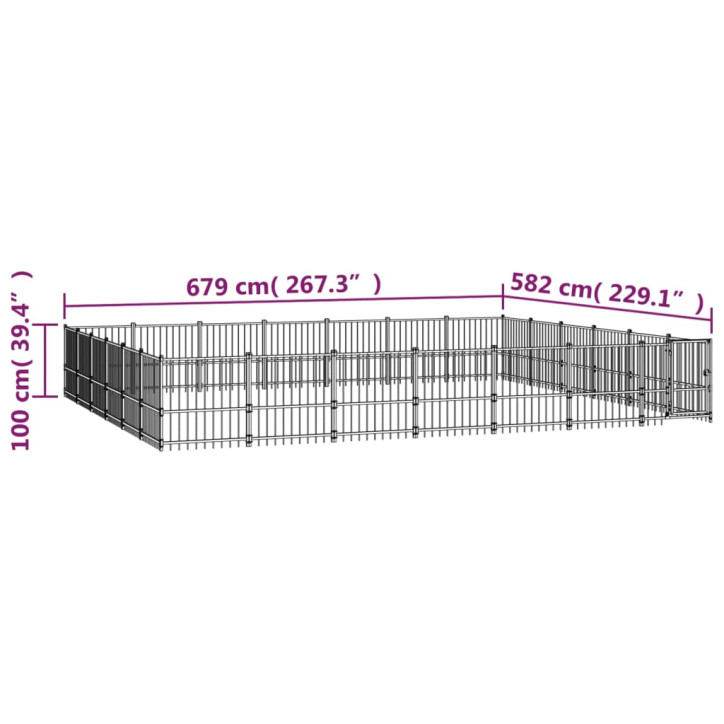 Lauko voljeras šunims, plienas, 39,52m²